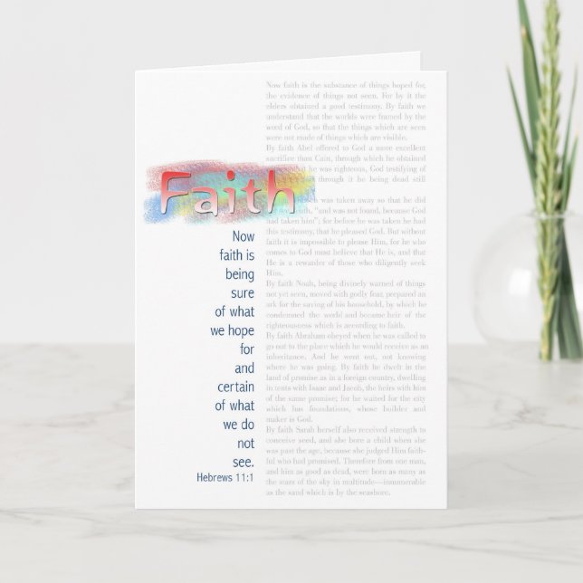 Faith Inspirational Greeting Card (Front)