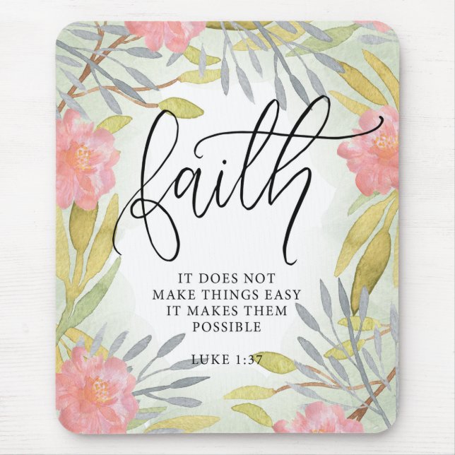 Faith Inspirational Mouse Mat (Front)
