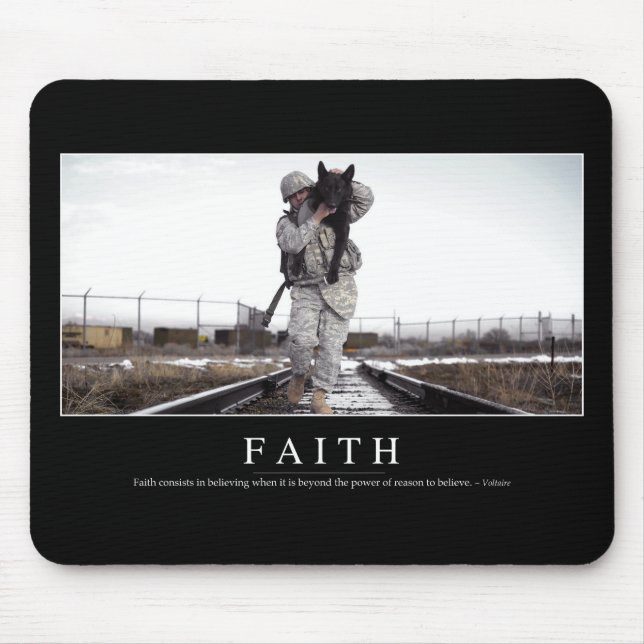 Faith: Inspirational Quote Mouse Mat (Front)