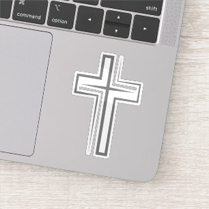 Faith-Inspired Grey Cross Symbol