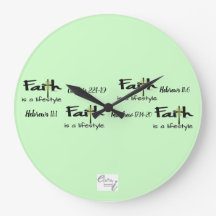 "Faith is a Lifestyle" Wall Clock