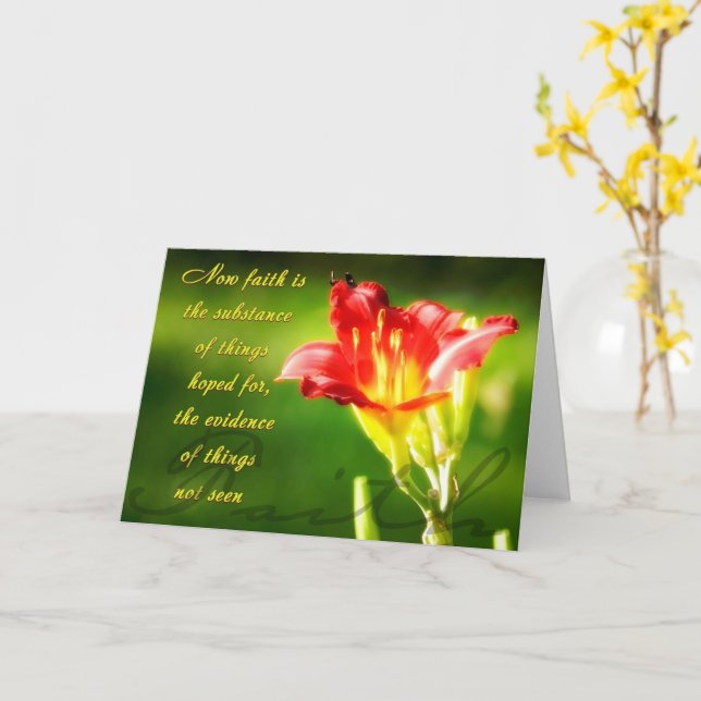 Faith is card (Yellow Flower)