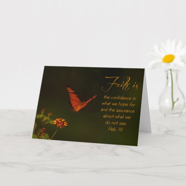 Faith is...Inspirational Scripture Card (Small Plant)