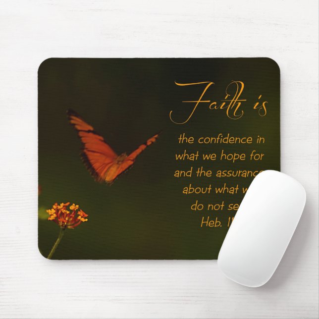 Faith is...Inspirational Scripture Mouse Mat (With Mouse)