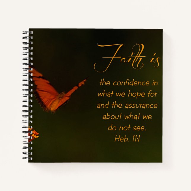 Faith is...Inspirational Scripture Notebook (Front)