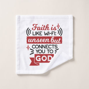 Faith Is Like Wi-Fi Unseen But Connects You To God Bath Towel Set