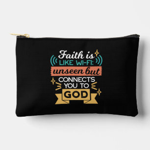 Faith Is Like WiFi Funny Christian Quote Art Accessory Pouch
