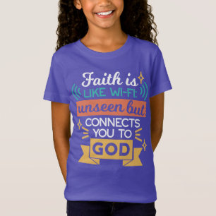 Faith Is Like WiFi Funny Christian Quote Art T-Shirt