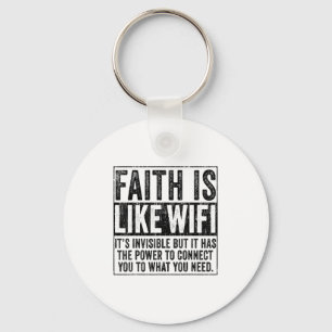 Faith Is Like Wifi God Jesus Religious Christian F Key Ring