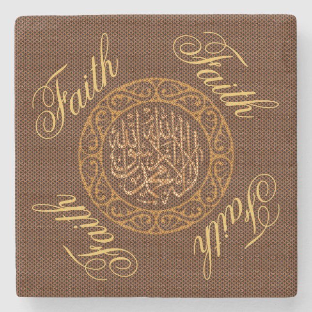 Faith Islam Stone Coaster (Front)