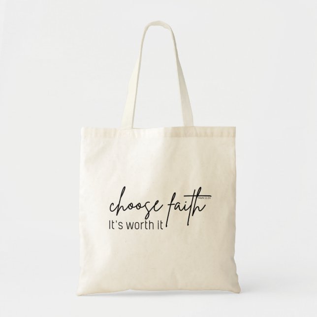 Faith it's worth it custom tote for women (Front)