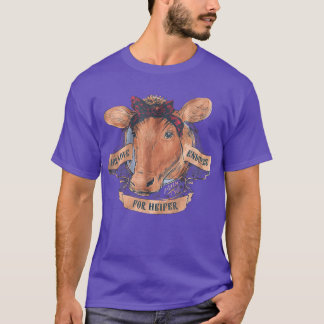 Faith Jesus Cow Christian Psalm 136  T-Shirt