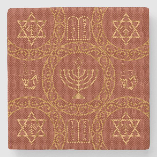 Faith Jewish Stone Coaster (Front)