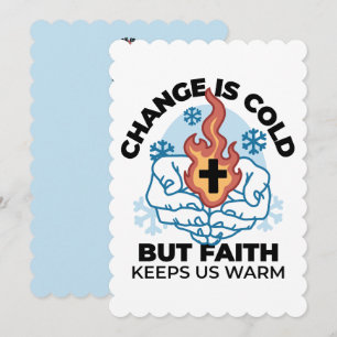 Faith Keeps Us Warm - Uplifting Winter Artwork