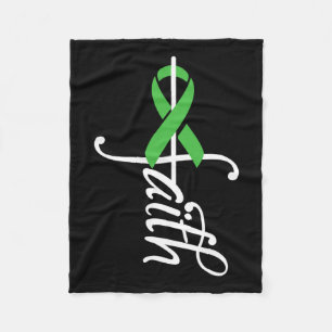 Faith Kidney Disease - Ribbon Kidney Disease Aware Fleece Blanket