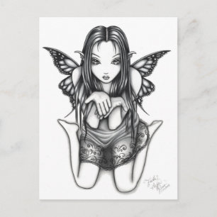 "Faith" Kneeling Butterfly Fairy Art Postcard