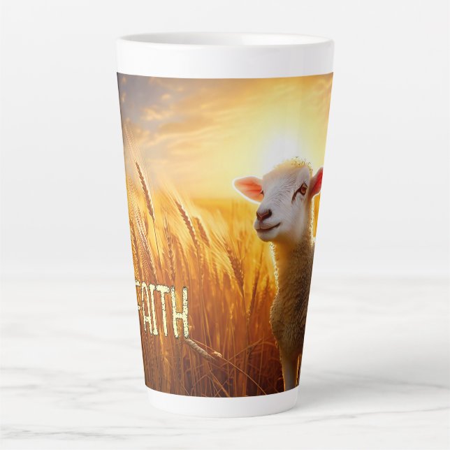Faith, Lamb Latte Mug (Front)