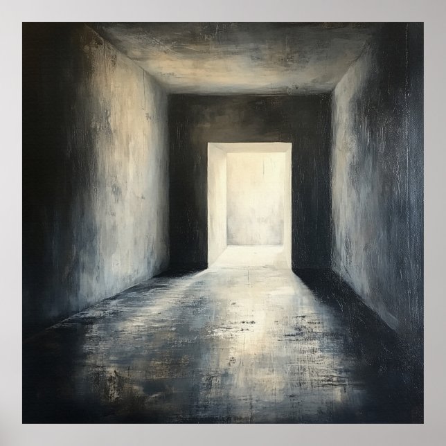 Faith Light in the Darkness Inspirational Quote Poster (Front)