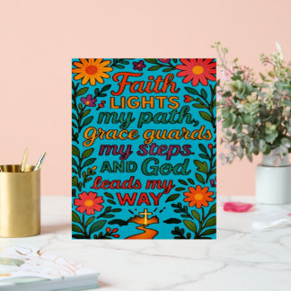 Faith Lights My Path Christian Art - Inspirationa Acrylic Sign