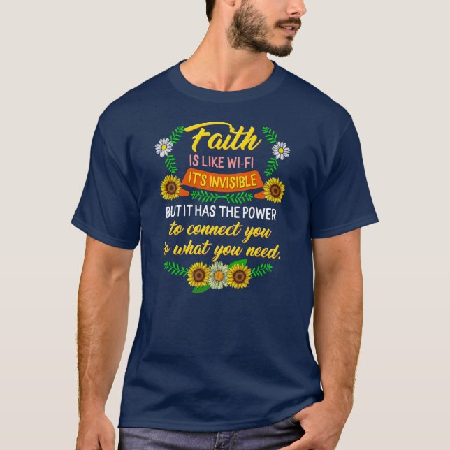 Faith Like Wi Fi Christian Religious Mother T-Shirt (Front)