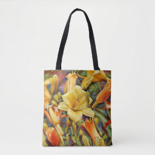 Faith Lily Flower and Scripture Tote