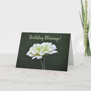Faith Lime Green Flower Birthday Card