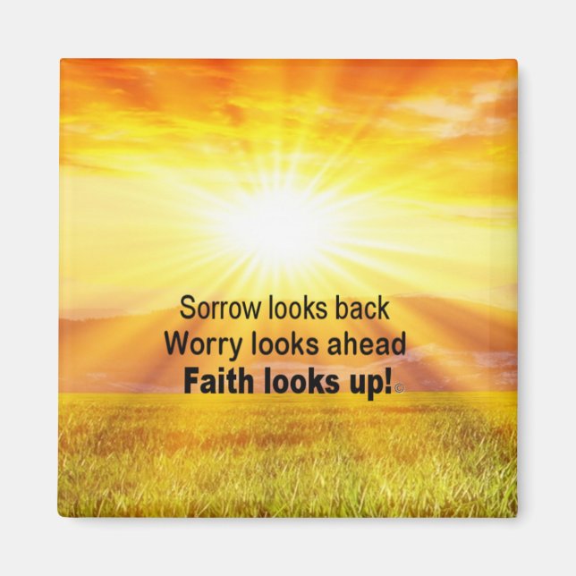 Faith looks up! magnet (Front)