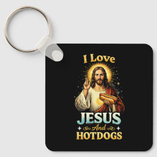 Faith, Love, and Hotdogs Key Ring