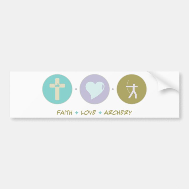 Faith Love Archery Bumper Sticker (Front)