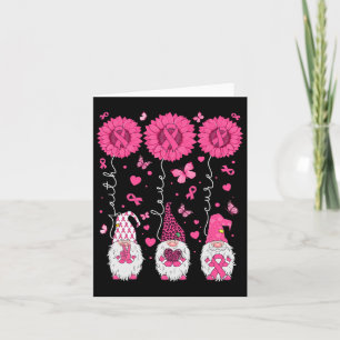 Faith Love Cure Gnomes Sunflower Breast Cancer Awa Card
