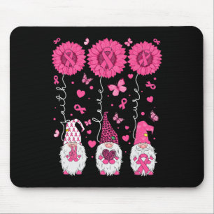 Faith Love Cure Gnomes Sunflower Breast Cancer Awa Mouse Mat