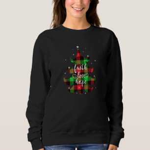 Faith Love Hope Christian Buffalo Christmas Plaid Sweatshirt