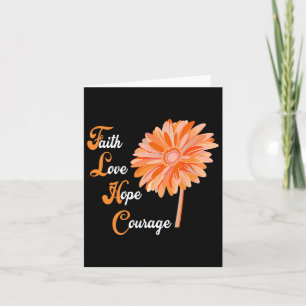 Faith Love Hope Courage Aml Leukaemia Awareness Card