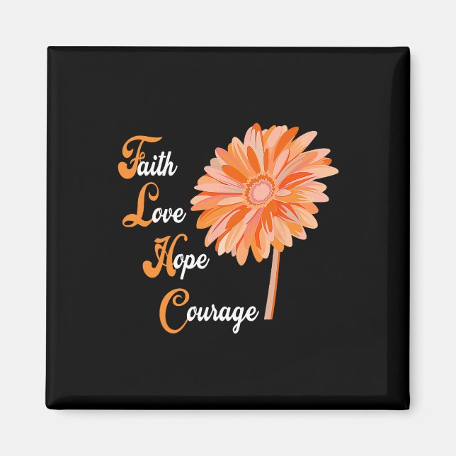 Faith Love Hope Courage Aml Leukaemia Awareness  Magnet (Front)