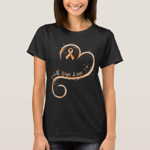 Faith Love Hope Courage  Aml Leukaemia Awareness  T-Shirt