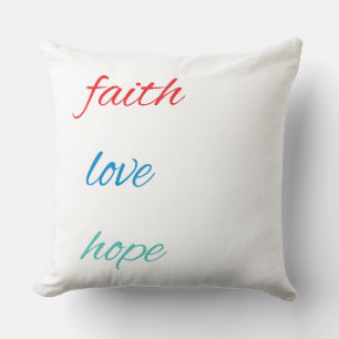 FAITH, LOVE, HOPE CUSHION