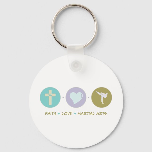 Faith Love Martial Arts Key Ring (Front)