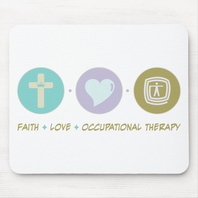 Faith Love Occupational Therapy Mouse Mat (Front)