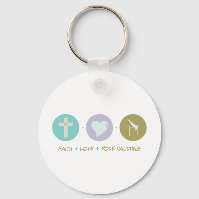 Faith Love Pole Vaulting Key Ring (Front)