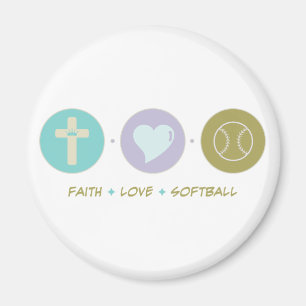 Faith Love Softball Magnet