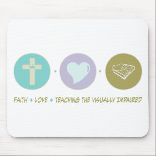 Faith Love Teaching the Visually Impaired Mouse Mat