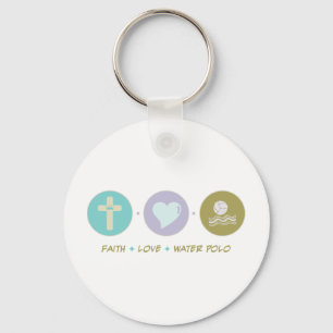 Faith Love Water Polo Key Ring