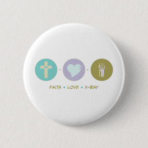 Faith Love X-Ray 6 Cm Round Badge