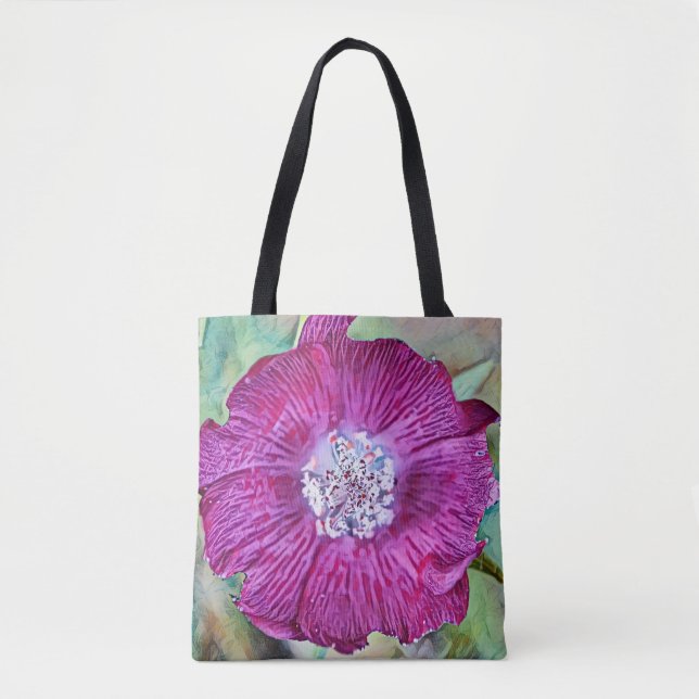 Faith Magenta Poppy Art Tote (Front)