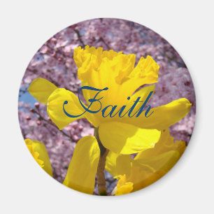 Faith magnets gifts Yellow Daffodil Easter Blossom