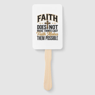 Faith Makes Them Possible Christian Typography Des Hand Fan