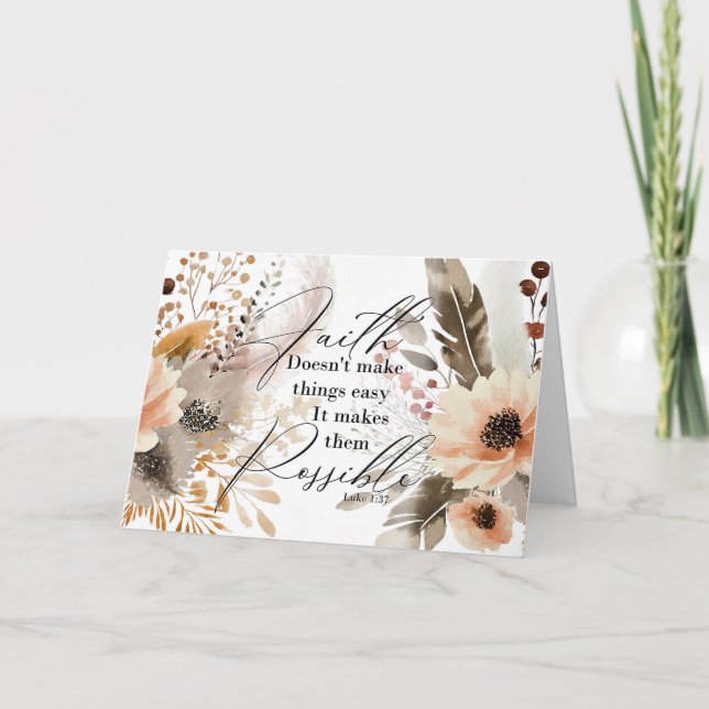 Faith Makes Things Possible Greeting Cards (Front)