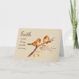 Faith makes things Possible not easy Inspirational Card