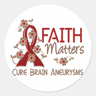 Faith Matters 3 Brain Aneurysm Classic Round Sticker