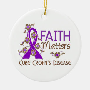 Faith Matters 3 Crohn's Disease Ceramic Tree Decoration